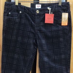 NWT Patterned Skinny Corduroy Jean's Mossimo "'Size 9/ Fit 6'